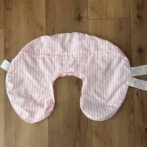 Pink and white boppy cover